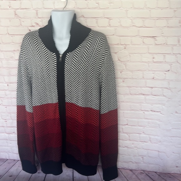SEAN JOHN XL MULTI COLORED CHEVRON KNIT PULLOVER SWEATER - Picture 5 of 11